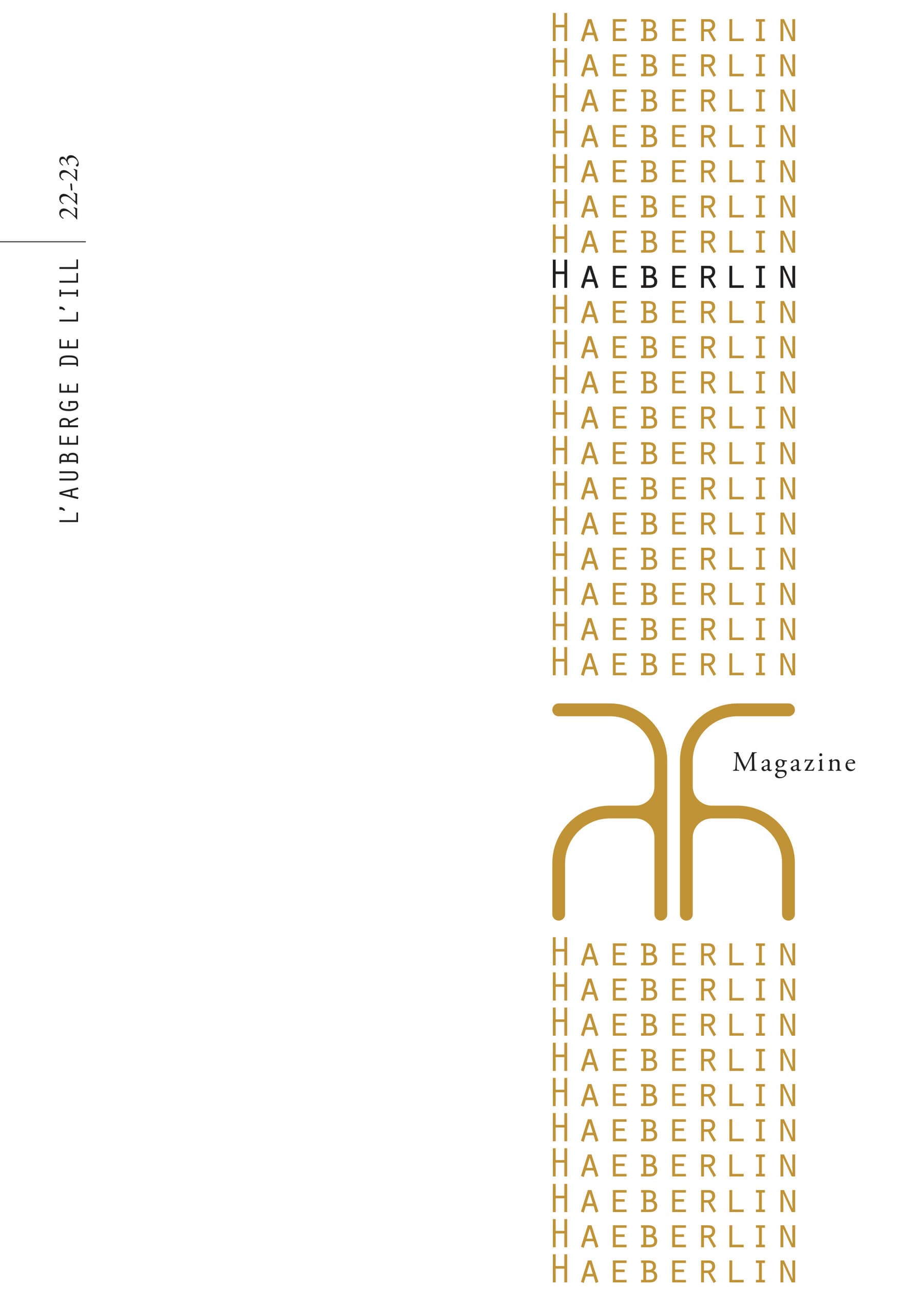 Couverture de Haeberlin n° 2, magazine réalisé pour L'Auberge de l'Ill