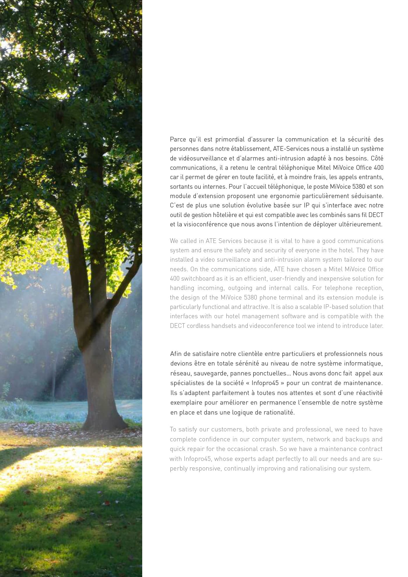 Ambiance — extrait du magazine Château Golf & Spa d'Augerville