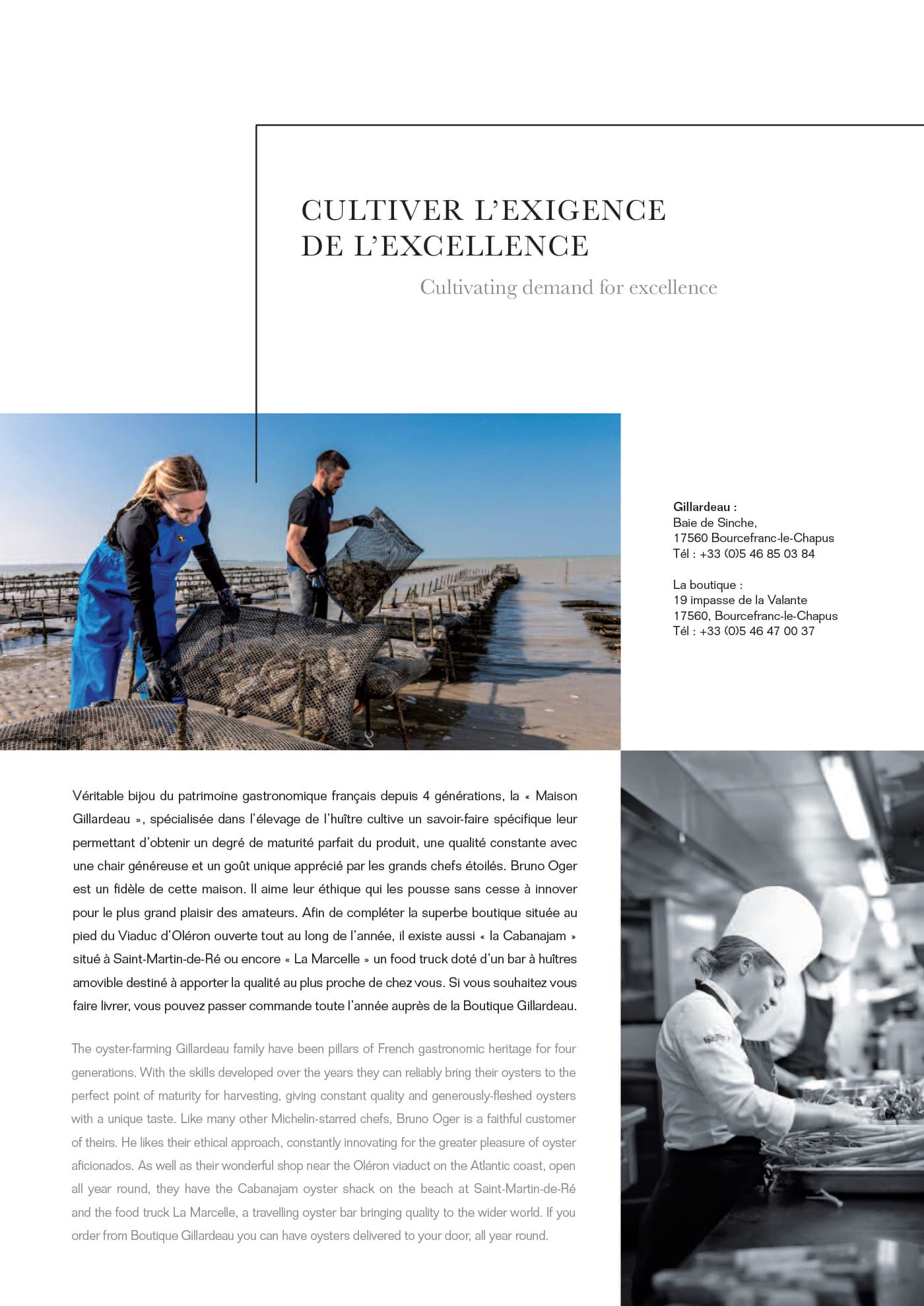 Intégration fournisseur — extrait du magazine La Villa Archange & Bistrot des Anges